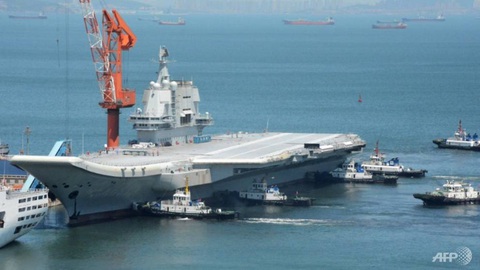 Tàu sân bay nội địa Trung Quốc vào Biển Đông tập trận - Ảnh 1. Tàu sân bay nội địa Trung Quốc vào Biển Đông tập trận - Ảnh 1.