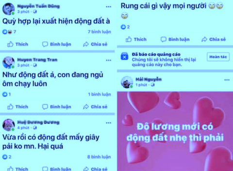 Đồ đạc, nhà cửa rung lắc, người dân Nghệ An nháo nhào trên Facebook - Ảnh 1. Đồ đạc, nhà cửa rung lắc, người dân Nghệ An nháo nhào trên Facebook - Ảnh 1.
