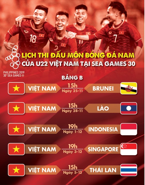 Trận ra quân của tuyển U22 Việt Nam tại SEA Games bị thay đổi - Ảnh 1. Trận ra quân của tuyển U22 Việt Nam tại SEA Games bị thay đổi - Ảnh 1.