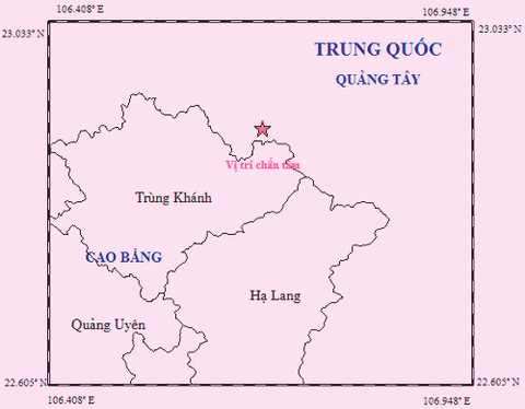 Thêm trận động đất gần Cao Bằng - Ảnh 1. Thêm trận động đất gần Cao Bằng - Ảnh 1.