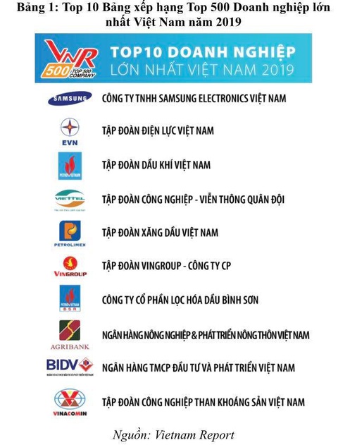 20 doanh nghiệp nhà nước, tư nhân lớn nhất 2019 - Ảnh 1. 20 doanh nghiệp nhà nước, tư nhân lớn nhất 2019 - Ảnh 1.