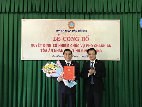 Ông Đặng An Thanh làm phó chánh án TAND tỉnh Bình Dương - Ảnh 1. Ông Đặng An Thanh làm phó chánh án TAND tỉnh Bình Dương - Ảnh 1.