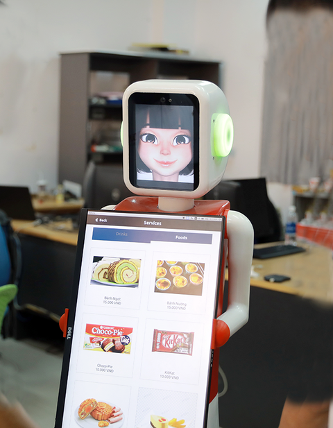 Nhóm nghiên cứu AI của ĐH Duy Tân chế tạo robot phục vụ - Ảnh 2. Nhóm nghiên cứu AI của ĐH Duy Tân chế tạo robot phục vụ - Ảnh 2.