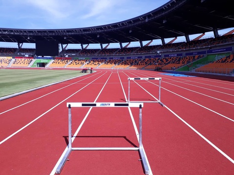 Sân thi đấu điền kinh đẹp long lanh sẵn sàng cho SEA Games 30 - Ảnh 7. Sân thi đấu điền kinh đẹp long lanh sẵn sàng cho SEA Games 30 - Ảnh 7.