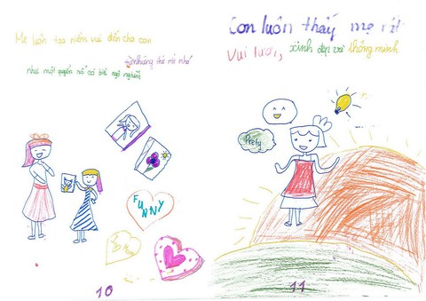 Cô bé lớp 3 làm sách bằng cả trái tim tặng mẹ - Ảnh 8. Cô bé lớp 3 làm sách bằng cả trái tim tặng mẹ - Ảnh 8.