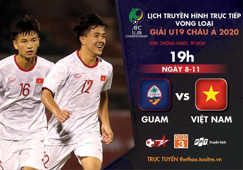 Lịch trực tiếp U19 Việt Nam - Guam: 3 điểm và hơn thế nữa! - Ảnh 1. Lịch trực tiếp U19 Việt Nam - Guam: 3 điểm và hơn thế nữa! - Ảnh 1.