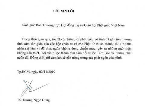 Xúc phạm Phật giáo, một tiến sĩ sám hối - Ảnh 2. Xúc phạm Phật giáo, một tiến sĩ sám hối - Ảnh 2.