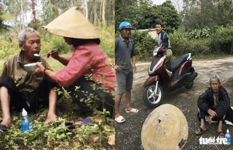 Hai mẹ con mang cơm nước tìm người thân cho cụ ông đi lạc trên núi - Ảnh 2. Hai mẹ con mang cơm nước tìm người thân cho cụ ông đi lạc trên núi - Ảnh 2.