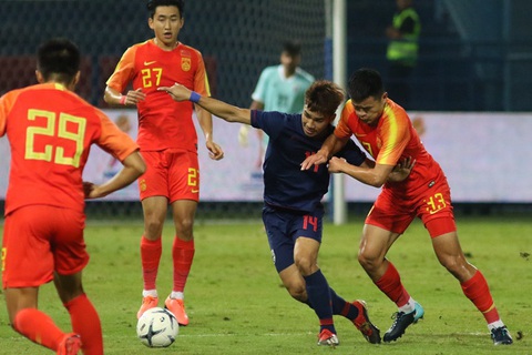U23 Thái Lan thua Trung Quốc 1-2 ngay trên sân nhà - Ảnh 1. U23 Thái Lan thua Trung Quốc 1-2 ngay trên sân nhà - Ảnh 1.