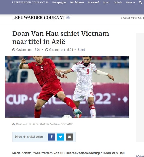 Báo Hà Lan: Văn Hậu nên được ra sân ở Giải vô địch Hà Lan - Ảnh 1. Báo Hà Lan: Văn Hậu nên được ra sân ở Giải vô địch Hà Lan - Ảnh 1.
