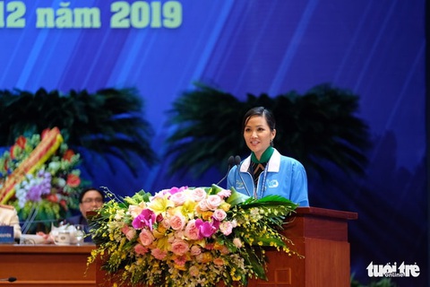 HHen Niê đọc thư đại hội gửi hội viên, thanh niên cả nước - Ảnh 1. HHen Niê đọc thư đại hội gửi hội viên, thanh niên cả nước - Ảnh 1.