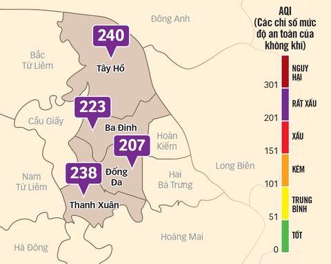 Hà Nội ô nhiễm khủng khiếp - Ảnh 2.