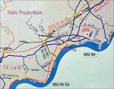 Bình Thuận xây dựng hàng loạt đường nối cao tốc Phan Thiết - Dầu Giây về hướng biển - Ảnh 2. Bình Thuận xây dựng hàng loạt đường nối cao tốc Phan Thiết - Dầu Giây về hướng biển - Ảnh 2.