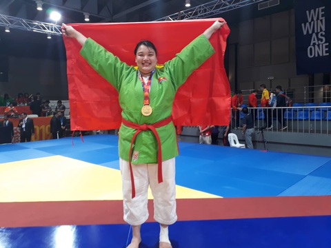 Nữ võ sĩ kurash Thanh Thủy phải tăng gần 20kg để giành HCV SEA Games 30 - Ảnh 1. Nữ võ sĩ kurash Thanh Thủy phải tăng gần 20kg để giành HCV SEA Games 30 - Ảnh 1.