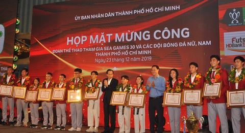 TP.HCM vinh danh vận động viên thành tích cao tại SEA Games 30 - Ảnh 1. TP.HCM vinh danh vận động viên thành tích cao tại SEA Games 30 - Ảnh 1.