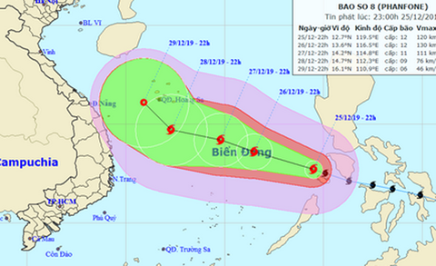 Bão Phanfone đã vào Biển Đông, cách Song Tử Tây 570km - Ảnh 1. Bão Phanfone đã vào Biển Đông, cách Song Tử Tây 570km - Ảnh 1.