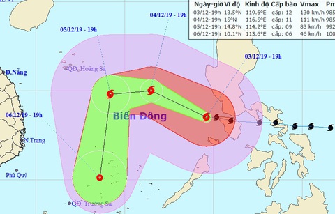 Bão Kammuri đã vào Biển Đông, giật cấp 16 - Ảnh 1. Bão Kammuri đã vào Biển Đông, giật cấp 16 - Ảnh 1.