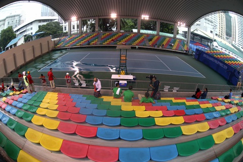 Quần vợt SEA Games bị hoãn 4 lần vì trời mưa bão - Ảnh 6. Quần vợt SEA Games bị hoãn 4 lần vì trời mưa bão - Ảnh 6.