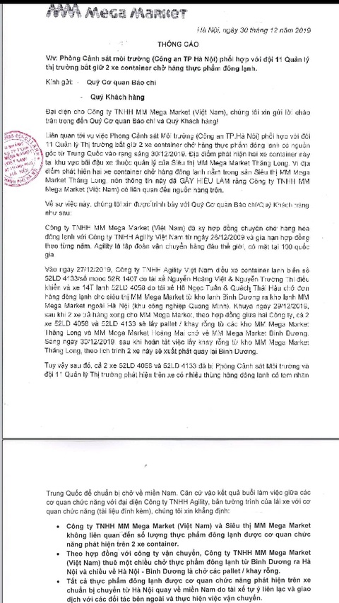 MM Mega Market khẳng định không liên quan 5 tấn lưỡi vịt, trứng non... bốc mùi - Ảnh 1. MM Mega Market khẳng định không liên quan 5 tấn lưỡi vịt, trứng non... bốc mùi - Ảnh 1.