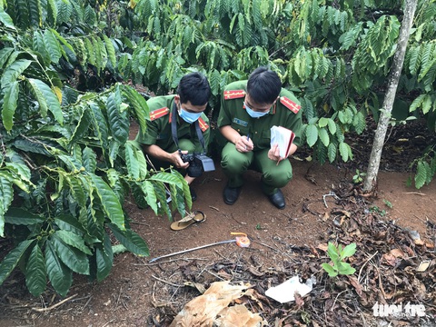 Phát hiện thi thể người phụ nữ nghi bị đốt trong rẫy cà phê - Ảnh 2. Phát hiện thi thể người phụ nữ nghi bị đốt trong rẫy cà phê - Ảnh 2.