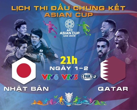Lịch thi đấu chung kết Asian Cup 2019: Nhật Bản quyết đấu Qatar - Ảnh 1. Lịch thi đấu chung kết Asian Cup 2019: Nhật Bản quyết đấu Qatar - Ảnh 1.
