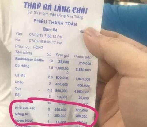 Nhà hàng ra hóa đơn hơn 16 triệu ở Nha Trang bị phạt 750.000 đồng - Ảnh 1. Nhà hàng ra hóa đơn hơn 16 triệu ở Nha Trang bị phạt 750.000 đồng - Ảnh 1.