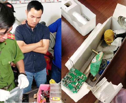 Bắt nghi can đặt thuốc nổ trong micro làm hai mẹ con bị thương - Ảnh 1. Bắt nghi can đặt thuốc nổ trong micro làm hai mẹ con bị thương - Ảnh 1.