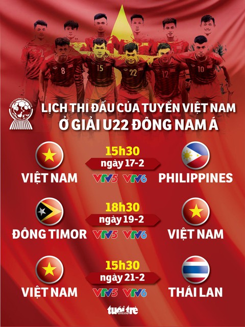 Lịch thi đấu của tuyển Việt Nam tại Giải U-22 Đông Nam Á 2019 - Ảnh 1. Lịch thi đấu của tuyển Việt Nam tại Giải U-22 Đông Nam Á 2019 - Ảnh 1.
