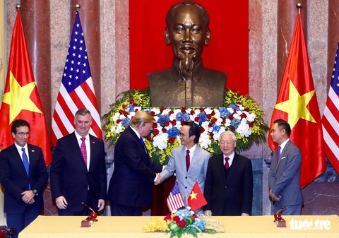 Tổng bí thư, Chủ tịch nước Nguyễn Phú Trọng tiếp Tổng thống Trump - Ảnh 10. Tổng bí thư, Chủ tịch nước Nguyễn Phú Trọng tiếp Tổng thống Trump - Ảnh 10.