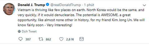 Tổng thống Trump gọi nhà lãnh đạo Triều Tiên Kim Jong Un là người bạn của tôi - Ảnh 2. Tổng thống Trump gọi nhà lãnh đạo Triều Tiên Kim Jong Un là người bạn của tôi - Ảnh 2.
