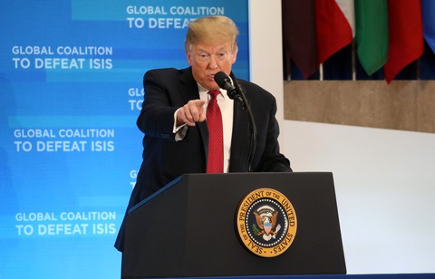 Ông Trump ca ngợi chiến thắng của Mỹ và đồng minh trước IS - Ảnh 1. Ông Trump ca ngợi chiến thắng của Mỹ và đồng minh trước IS - Ảnh 1.