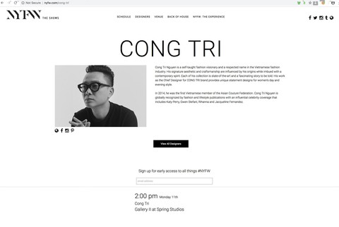 Nhà thiết kế Công Trí được tôn vinh trên tạp chí thời trang Mỹ - Ảnh 2. Nhà thiết kế Công Trí được tôn vinh trên tạp chí thời trang Mỹ - Ảnh 2.