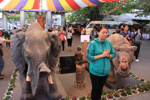 Bạn trẻ TP.HCM làm tranh, tượng kêu gọi bảo vệ động vật hoang dã - Ảnh 3. Bạn trẻ TP.HCM làm tranh, tượng kêu gọi bảo vệ động vật hoang dã - Ảnh 3.