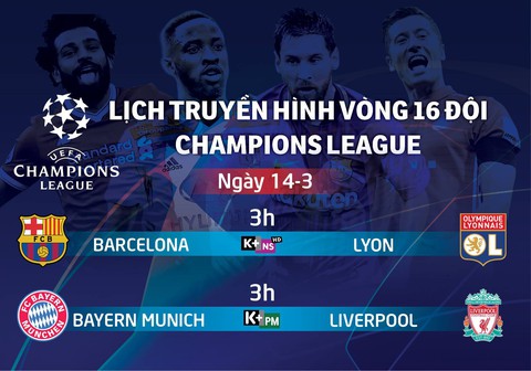 Lịch trực tiếp Champions League 14-3: Khó lường trận B.M - Liverpool - Ảnh 1. Lịch trực tiếp Champions League 14-3: Khó lường trận B.M - Liverpool - Ảnh 1.