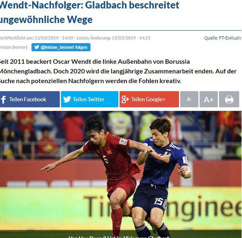 Đại gia của Bundesliga muốn chiêu mộ Đoàn Văn Hậu - Ảnh 1. Đại gia của Bundesliga muốn chiêu mộ Đoàn Văn Hậu - Ảnh 1.