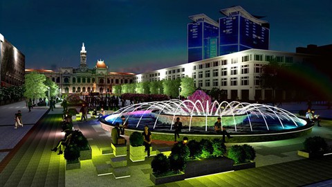 Đài phun nước nghệ thuật sẽ được xây lại trên phố đi bộ Nguyễn Huệ - Ảnh 1. Đài phun nước nghệ thuật sẽ được xây lại trên phố đi bộ Nguyễn Huệ - Ảnh 1.