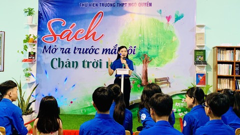 Tiết học thư viện ở đảo Phú Quý - Ảnh 1. Tiết học thư viện ở đảo Phú Quý - Ảnh 1.
