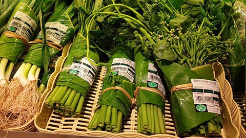 Lá chuối thay bịch nilông - Ảnh 1. Lá chuối thay bịch nilông - Ảnh 1.
