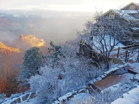Kỳ quan Grand Canyon tráng lệ mùa tuyết rơi - Ảnh 6. Kỳ quan Grand Canyon tráng lệ mùa tuyết rơi - Ảnh 6.