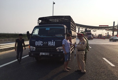 Buộc quay đầu xe chở heo không giấy kiểm dịch - Ảnh 1. Buộc quay đầu xe chở heo không giấy kiểm dịch - Ảnh 1.
