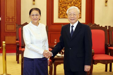 Lãnh đạo cấp cao Việt Nam tiếp Chủ tịch Quốc hội Lào - Ảnh 1. Lãnh đạo cấp cao Việt Nam tiếp Chủ tịch Quốc hội Lào - Ảnh 1.
