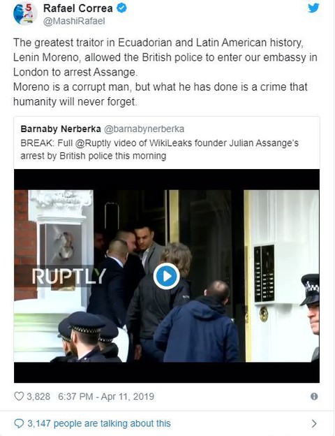 Vụ Wikileaks: Cảnh sát Anh nói bắt Julian Assange vì Mỹ - Ảnh 2. Vụ Wikileaks: Cảnh sát Anh nói bắt Julian Assange vì Mỹ - Ảnh 2.