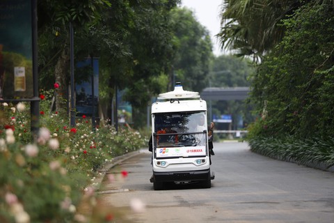 Khu đô thị đầu tiên của Việt Nam thử nghiệm xe tự lái - Ảnh 3. Khu đô thị đầu tiên của Việt Nam thử nghiệm xe tự lái - Ảnh 3.