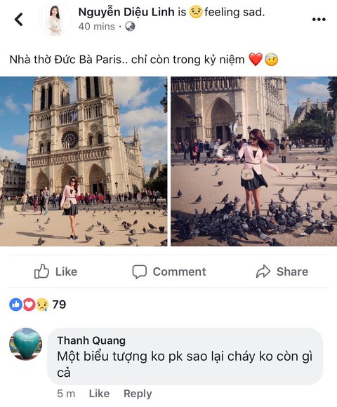 Nhà thờ Đức Bà Paris bốc cháy, người Việt bàng hoàng chia sẻ kỷ niệm - Ảnh 6. Nhà thờ Đức Bà Paris bốc cháy, người Việt bàng hoàng chia sẻ kỷ niệm - Ảnh 6.