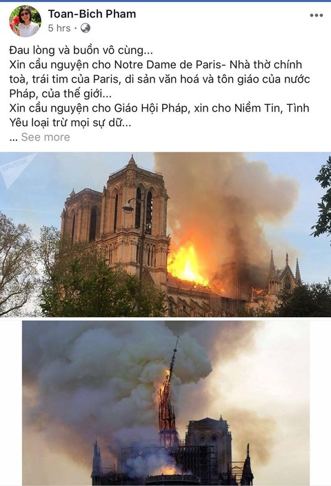 Nhà thờ Đức Bà Paris bốc cháy, người Việt bàng hoàng chia sẻ kỷ niệm - Ảnh 11. Nhà thờ Đức Bà Paris bốc cháy, người Việt bàng hoàng chia sẻ kỷ niệm - Ảnh 11.
