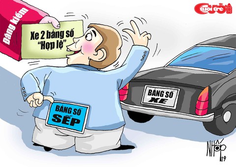 Xe 2 biển số trêu ngươi Cục Đăng kiểm - Ảnh 1. Xe 2 biển số trêu ngươi Cục Đăng kiểm - Ảnh 1.