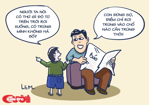 Chùm tranh biếm họa Ai đã nâng điểm cho con tôi? - Ảnh 4. Chùm tranh biếm họa Ai đã nâng điểm cho con tôi? - Ảnh 4.