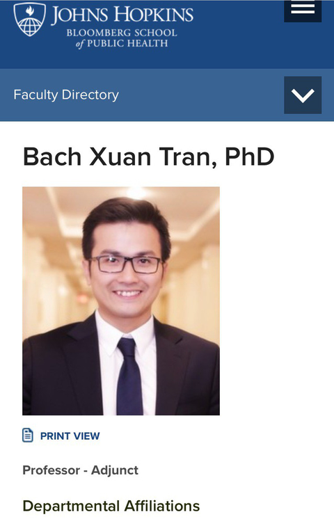 Phó giáo sư Trần Xuân Bách được bổ nhiệm giáo sư tại Đại học Johns Hopkins - Ảnh 3. Phó giáo sư Trần Xuân Bách được bổ nhiệm giáo sư tại Đại học Johns Hopkins - Ảnh 3.