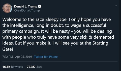Ông Biden tranh cử tổng thống, ông Trump đá xoáy phe Dân chủ - Ảnh 2. Ông Biden tranh cử tổng thống, ông Trump đá xoáy phe Dân chủ - Ảnh 2.