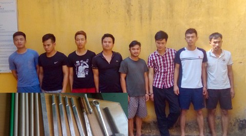 Bắt 8 thanh niên rượt đuổi, chém nhau như phim hành động - Ảnh 1. Bắt 8 thanh niên rượt đuổi, chém nhau như phim hành động - Ảnh 1.